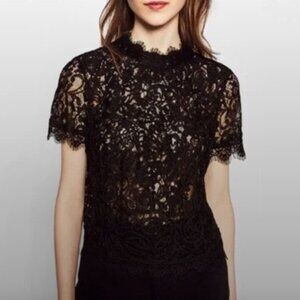Zara Black Lace Top